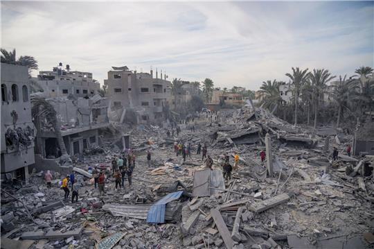 Zerstörungen nach israelischer Bombardierung im Gazastreifen.