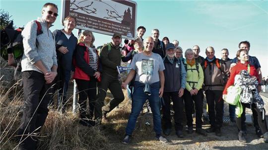 Ziel erreicht: Die Gruppe ist auf dem Brocken angekommen. Ab hier war bis zum 3. Dezember 1989 der Brocken nur noch für ganz besonderes Personal gesperrt.
