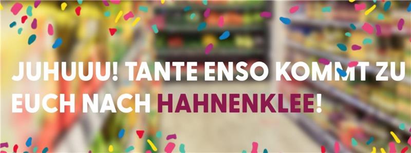 Geschafft: Tante Enso öffnet ihren Markt in Hahnenklee Ziel erreicht: Tante Enso freut sich auf Hahnenklee – und Hahnenklee auf Tante Enso.