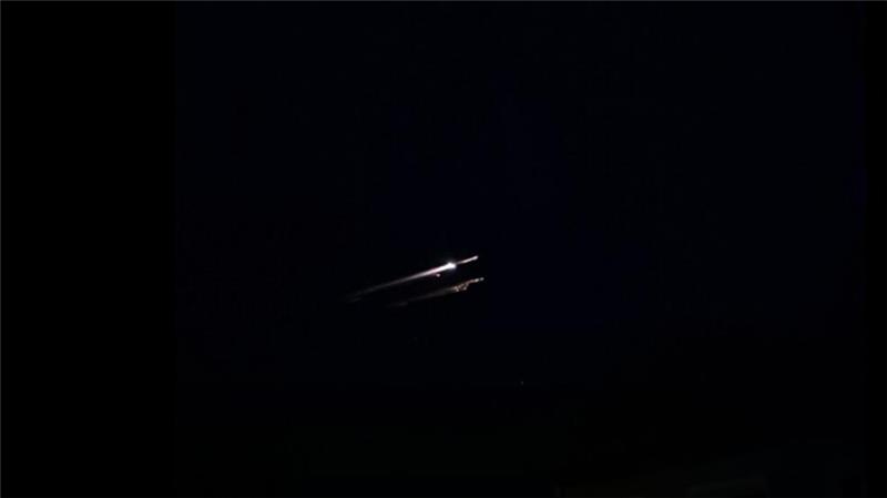 Trümmerteile einer SpaceX-Rakete am Himmel über Goslar Zu sehen war das Himmelsphänomen unter anderem in Harlingerode.