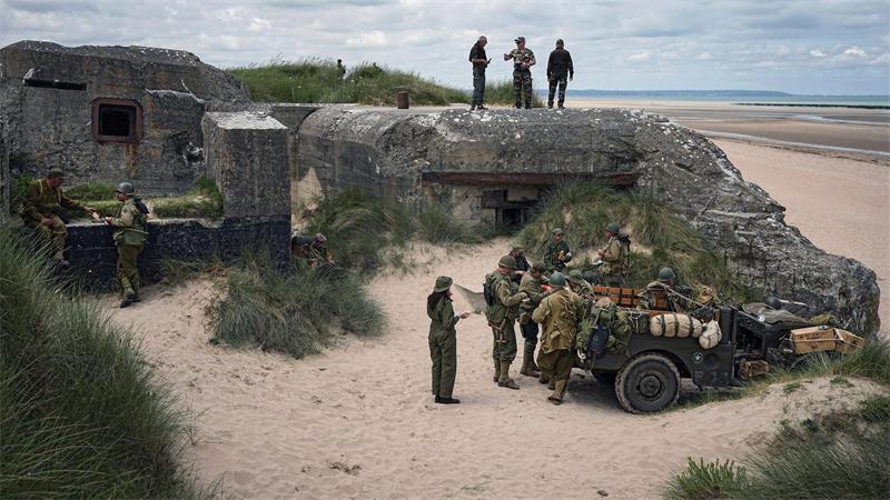 Deutschland wirbt für Erweiterung seines Unesco-Welterbes Zum 80. Jahrestag des D-Day wurden 2024 Kriegsszenen am Utah Beach in der Normandie nachgespielt. (Archivbild)