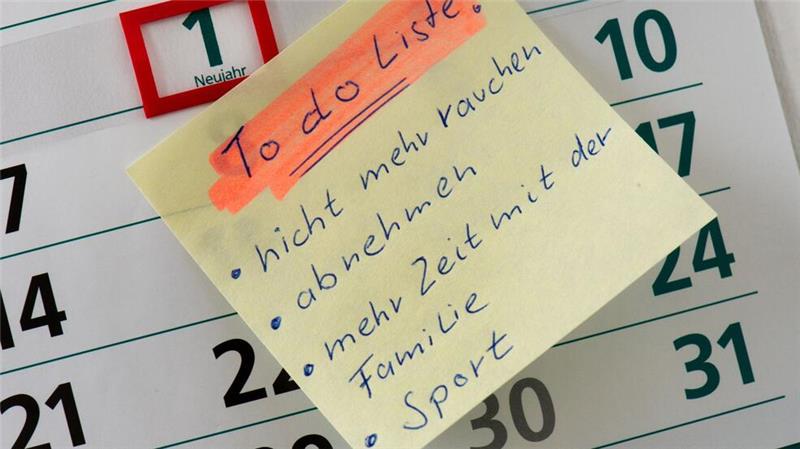 Umfrage: Neujahrsvorsätze scheitern oft schon im Januar Zum Jahresanfang nehmen sich viele Menschen vor, Gewohnheiten zu ändern. (Symbolbild)