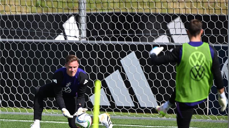 Barça-Gerüchte um ter Stegen nicht Nagelsmanns „Baustelle“ Zurück im DFB-Tor: Marc-André ter Stegen beim Training der Nationalmannschaft.