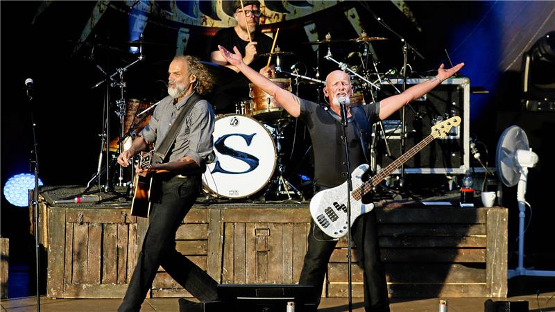 Die Band Santiano spielt 2022 ein Open-Air-Konzert in Goslar.