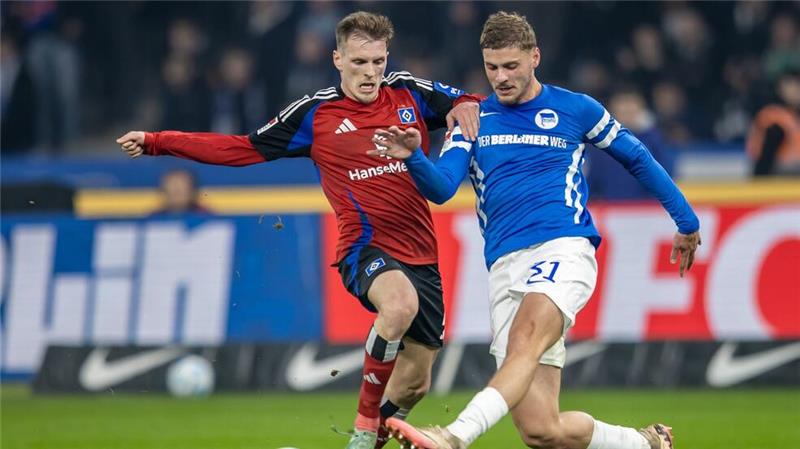Zwischen Hertha und dem HSV kam es auf die Physis an. 